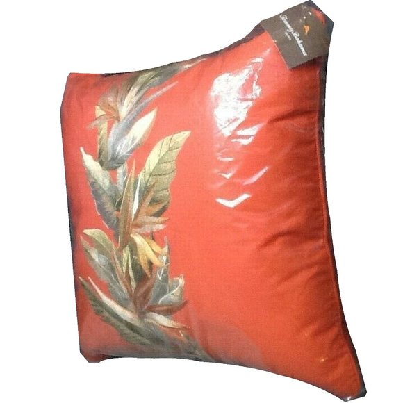 2 new 20-inch Square Tommy Bahama Embroidered BIRDS OF PARADISE Accent Pillows - Picture 2 of 7